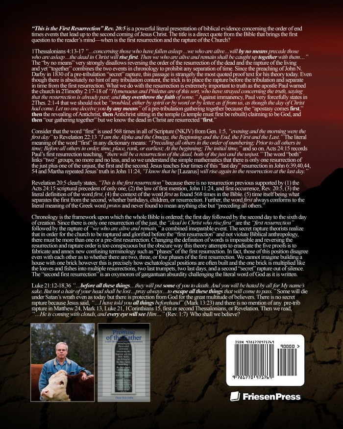 This is the First Resurrection, Back Cover